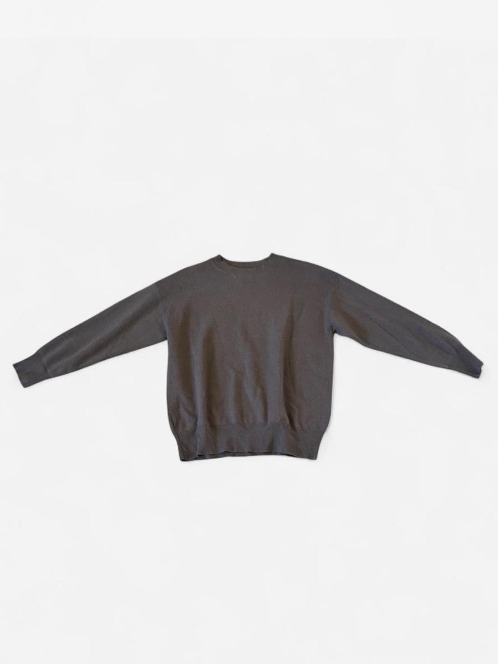 Muji Women’s Crewneck Sweater in Dark Gray